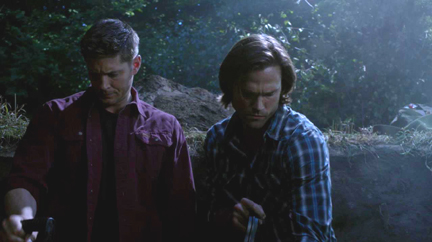 Sam and Dean exhuming a body; together this time!